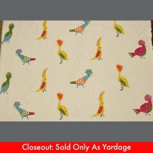 BIRDS OF A FEATHER / CARNIVAL Textile Fabric Associates LLC*